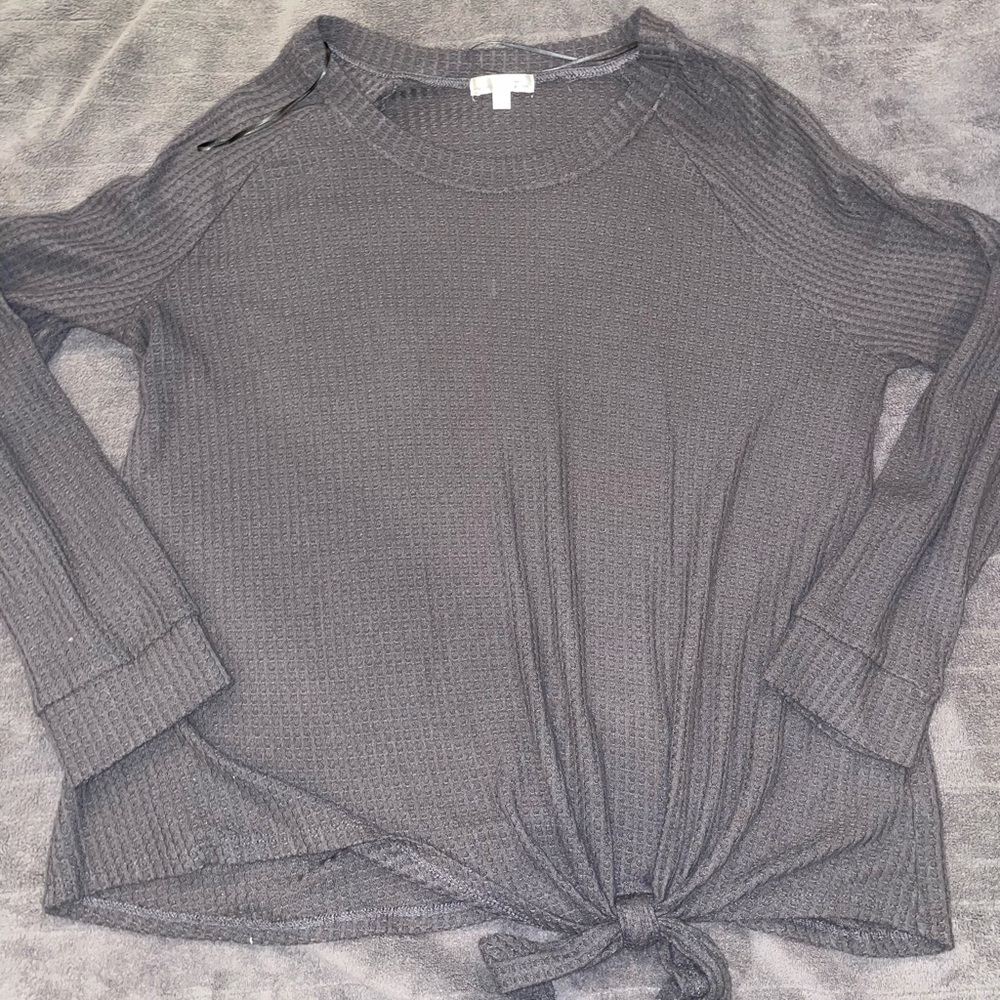 Grey sweater material dress tee